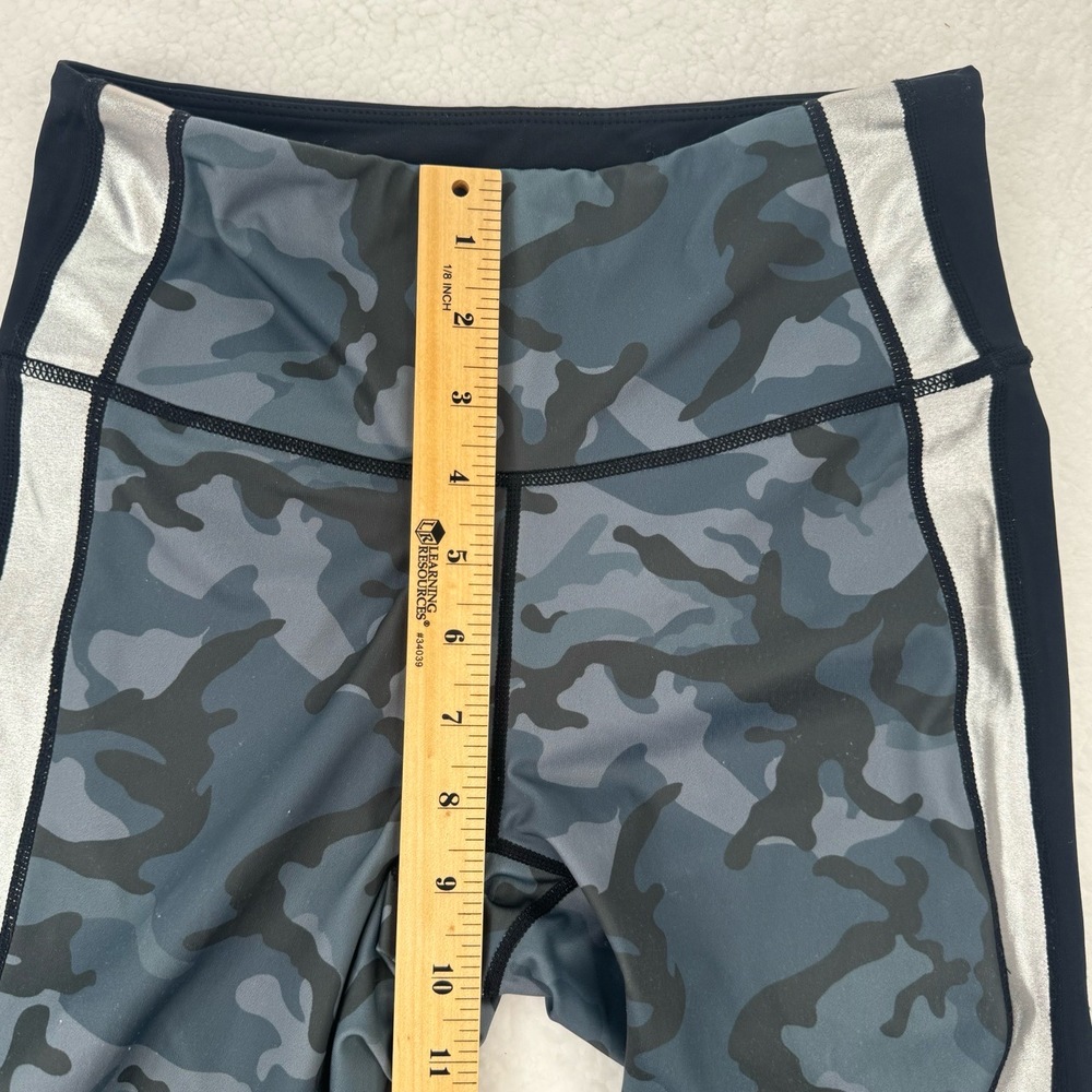 Veronica Beard X Bandier Ronda Leggings Camo Metallic Side Stripe Sophisticated - Picture 7 of 11